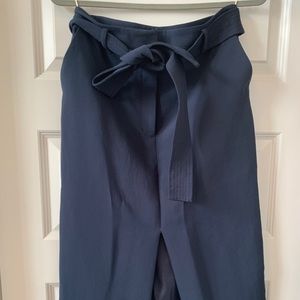 Aritzia Wilfred Tie Front Skirt - Navy Size 10